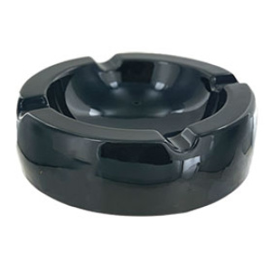 Round Ceramic Cigar Ashtray (8" black) $16.00