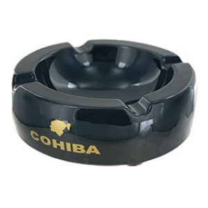 Round Ceramic Cigar Ashtray w/Cohiba Logo (8" black ) $18.00