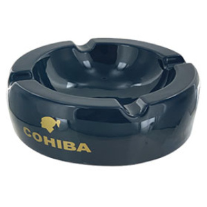 Round Ceramic Cigar Ashtray w/Cohiba Logo (8" blue) $18.00