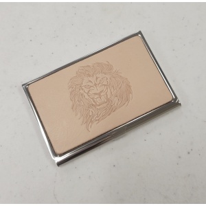 Leather Covered Metal Card Case $3.50
