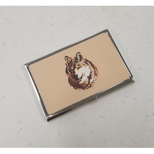 Leather Covered Metal Card Case $3.50