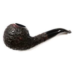 European Textured Briar Pipe w/Cow Horn Stem Handcrafted in Germany $32.00