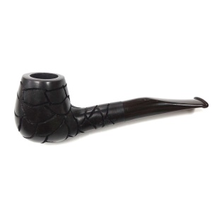 European Textured Briar Pipe w/Brown Acrylic Stem Handcrafted in Germany $29.00