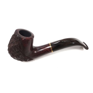 European Textured Briar Pipe w/Brown Acrylic Stem Handcrafted in Germany $29.00