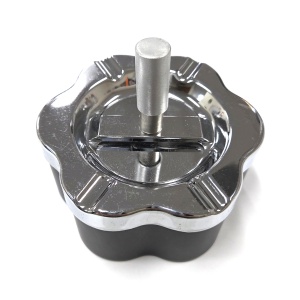 Metal Push-N-Open Ashtray (4-1/4" dia.) - Imperfect sold as is  $1.75
