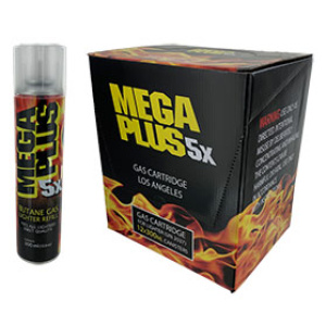 Mega Plus 5x Butane Gas  $33.00/box (12 pcs)