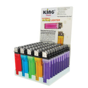 "King" Classic Disposable Lighter  $14.00/display (50 pcs)
