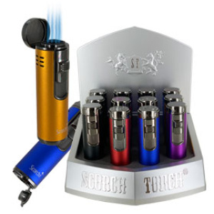Scorch Torch Quad Torch w/Cigar Punch  $99.00/display (12pcs)