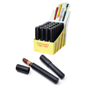 Telescopic Plastic Cigar Tube  $42.00/display (24 pcs)