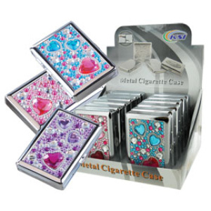 Metal Cigarette Case  $35.400/display (12 pcs)