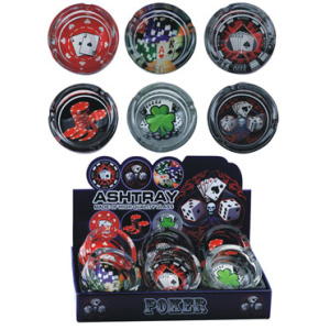 Glass Cigarette Ashtray  $13.50/dis (6 pcs)