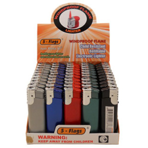 Refillable Electronic Lighter (50 pcs/dis)  $30.00/dis