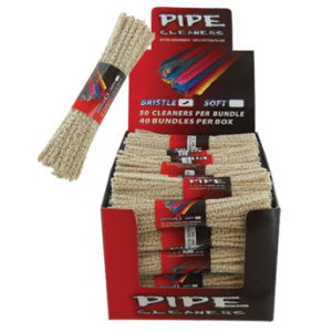 6" Cotton Pipe Cleaner (Bristle)  $30.50/dis (40 bundles)